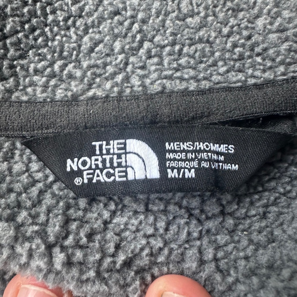The North Face Gordon Lyons Hoodie Mens Medium Grey Fair Full Zip Fleece Jacket - Picture 3 of 7